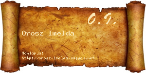 Orosz Imelda névjegykártya